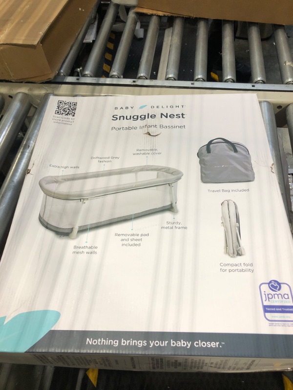 Photo 1 of Baby Delight Snuggle Nest Bassinet | Portable Baby Bed | for Infants 0 – 5 Months | Driftwood Grey