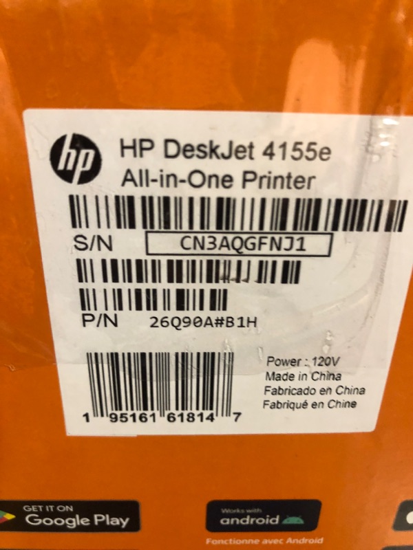 Photo 4 of HP DeskJet 4155e Wireless Color All-in-One Printer & 67XL Tri-Color High-Yield Ink Cartridge | 3YM58AN & 67XL Black High-Yield Ink Cartridge | 3YM57AN Printer + Tri-color Ink + Black Ink