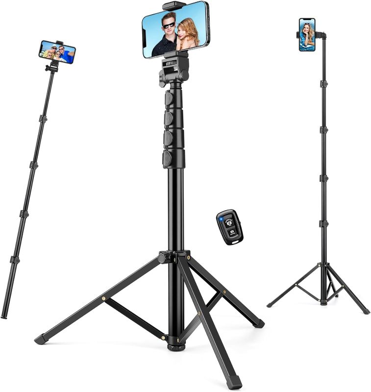 Photo 1 of **MISSING PARTS*****BLUE*** Phone Tripod, 70" Cell Phone Tripod Stand, Selfie Stick Tripod with Remote and Phone Holder, Cell Phone Tripod for Recording/Vlogging/Live Streaming, Compatible with iPhone Android GoPro