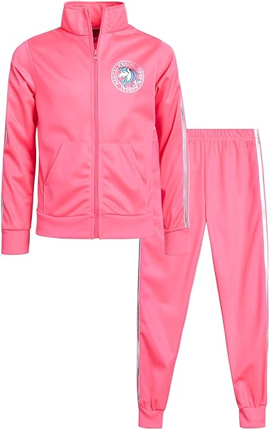 Photo 1 of Girls' Tracksuit Set - 2 Piece Tie Dye Tricot Zip Sweatshirt and Joggers