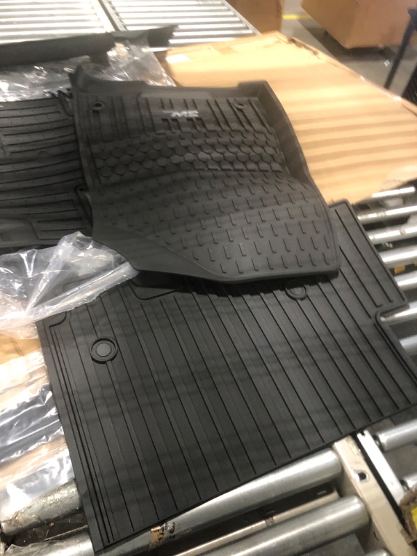 Photo 5 of 3W Floor Mats & Cargo Liner Fit Toyota Sienna 2021-2024 (Only for 8 Seat with Spare Tire), TPE All Weather Custom Fit Floor Liner for Sienna 1st, 2nd and 3rd Row and Trunk, Black 1-3Row Mats&Cargo Liner w/ Spare Tire