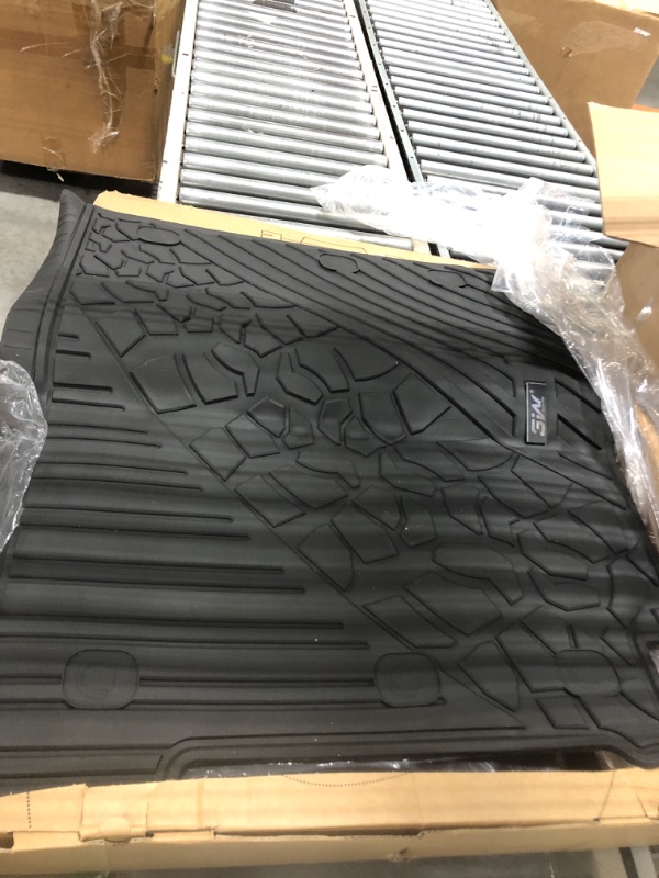 Photo 2 of 3W Floor Mats&Cargo Liner Compatible for Jeep Wrangler JL 2018-2023 Unlimited 4-Door with Subwoofer (Non JK or 4XE) All-Weather TPE Floor Liner for 1st, 2nd Row and Trunk Full Set Car Mats,Black Floor Mats & Cargo Liner for Trunk with Subwoofer