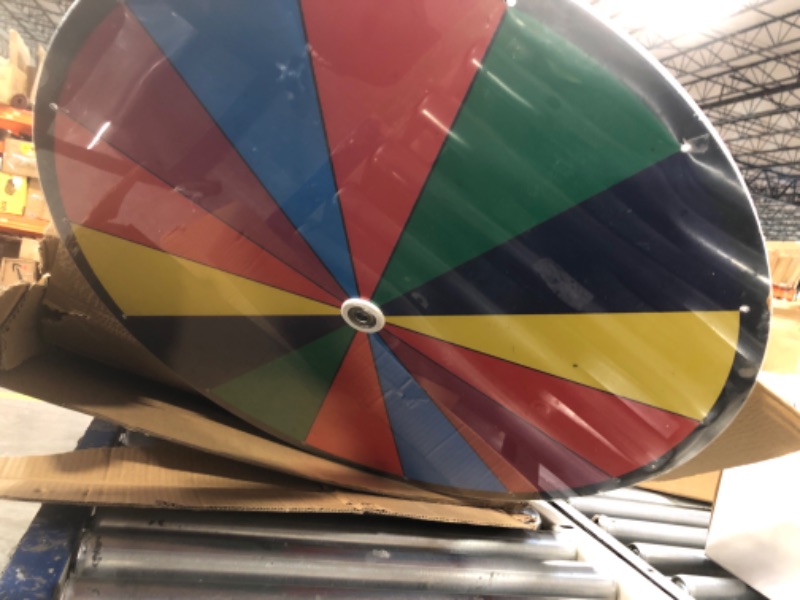 Photo 1 of 14 Inch Spinning Prize Wheel- 10 Slots Heavy Duty Color Tabletop Roulette Spinner of Fortune Spin The with Dry Erase Marker and Eraser Win Game for Trade Show, Carnival Classic Series
