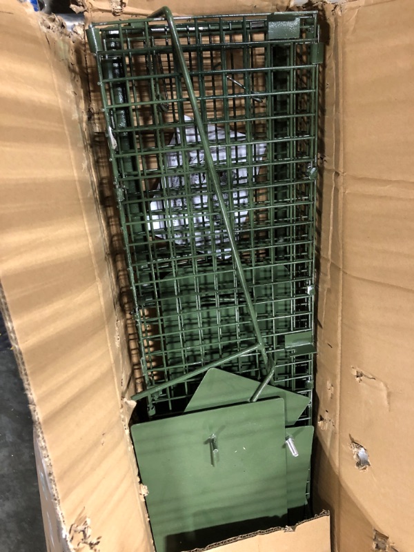 Photo 2 of 2 Door Live Animal Trap 23.8" x 7.7" x 10.8" Catch and Release Live Mouse Trap Cat Trap Cage for Rat Mice Rabbit Outdoor Squirrel Beavers Small Dogs Armadillos Nutria Groundhogs Hamsters