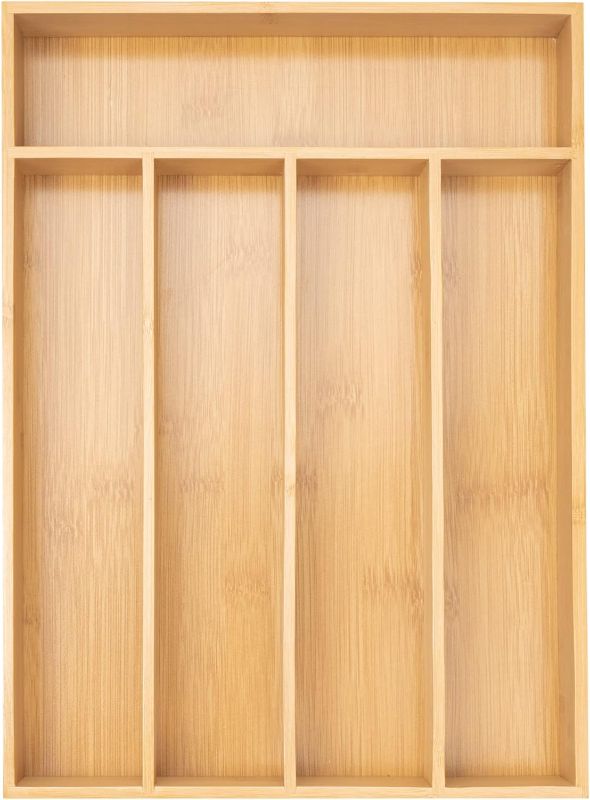 Photo 1 of Silverware Organizer Bamboo Kitchen Drawer Organizer Utensil Organizer Silverware Holder Cutlery Organizer in Drawer Flatware Organizers Tray