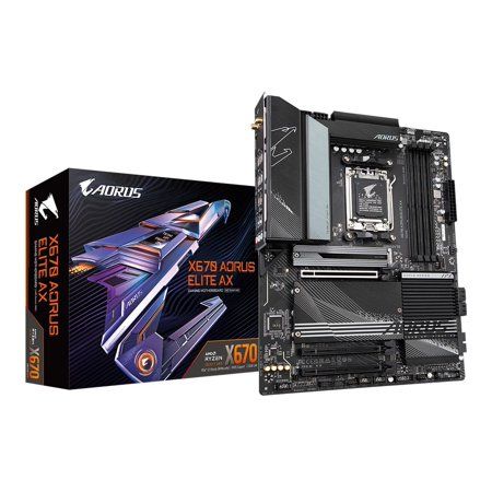 Photo 1 of GIGABYTE - X670 AORUS ELITE AX (Socket AM5) USB 3.2 Gen2 AMD Motherboard - Black