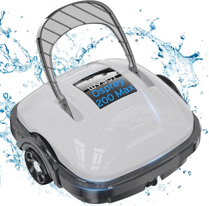 Photo 1 of (2023 Premium) WYBOT Cordless Pool Vacuum with Updated Battery Up to 100Mins Runtime, Robotic Pool Cleaner, Strong Suction, Ideal for Above Flat Bottomed Pools Up to 861 Sq.Ft Osprey 200Max