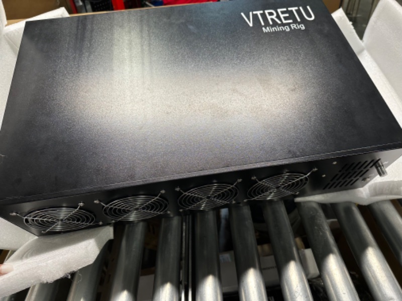 Photo 2 of VTRETU Ethereum Mining Rig System,Complete ETC Crypto Miner with Windows10,Including 8GPU Mining Motherboard,2000W Power Supply(110V-264V),CPU,SSD,8G RAM,PSU Computer Case Mining Machine?Without GPU black