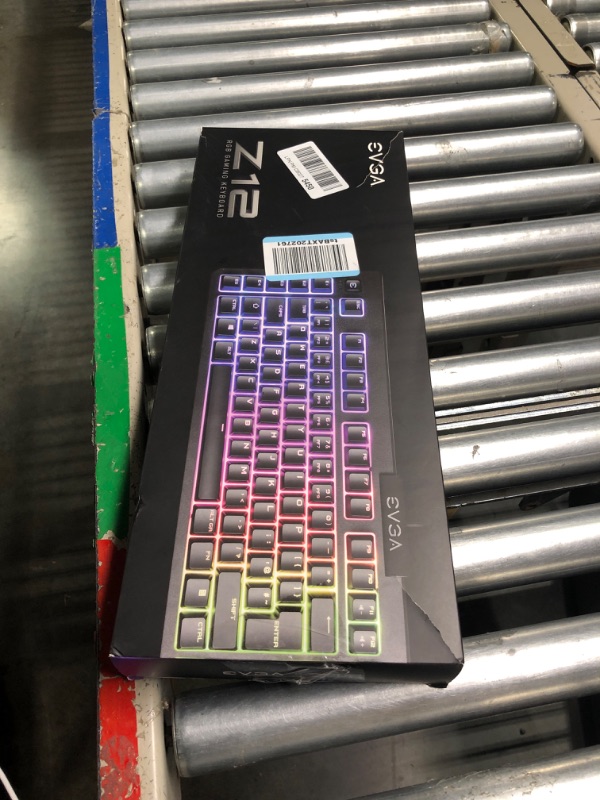 Photo 3 of EVGA Z12 RGB Gaming Keyboard, RGB Backlit LED, 5 Programmable Macro Keys, Dedicated Media Keys, Water Resistant, Spanish, 834-W0-12SP-K2