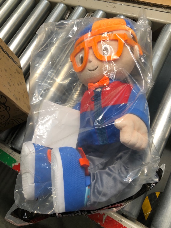 Photo 2 of Blippi Get Ready and Play Plush - 20-inch Dress Up Plush with Sounds, Teaches Children to Tie Shoes, Button Shirts, Snap Suspenders, Zip Vest-Jacket, Roll Sleeves and Socks and More - Amazon Exclusive
