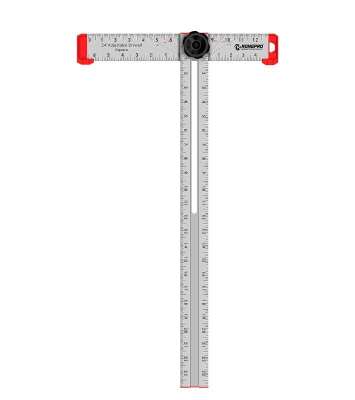 Photo 1 of 24 Inch Adjustable T-Square Measuring Tools Layout Tools Aluminum Drywall A-Square