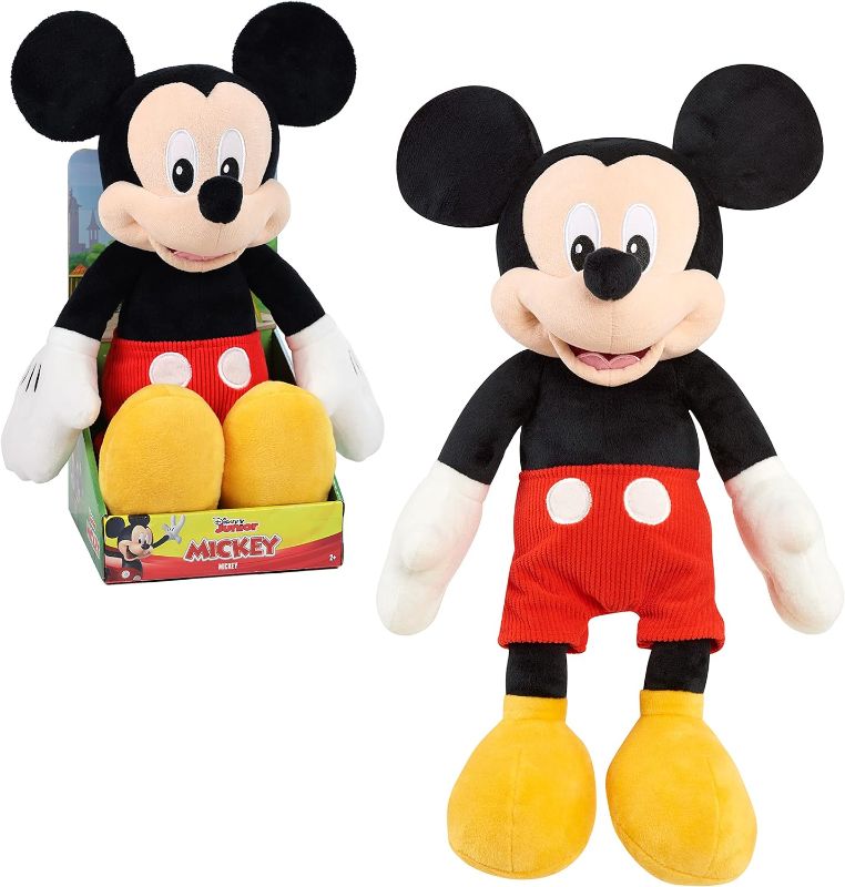 Photo 1 of Disney Junior Mickey Mouse Large 19-inch Plush Mickey Mouse, Officially Licensed Kids Toys for Ages 2 Up by Just Play Large Mickey