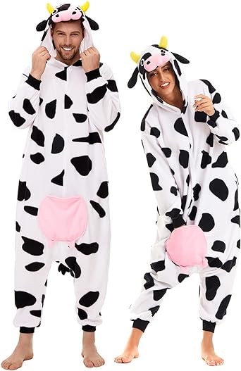 Photo 1 of CANASOUR Halloween Custume Adult Anime Unisex Cow Polyster Women's Onesie Costume
