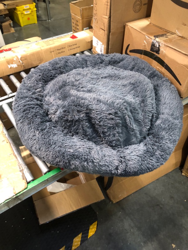 Photo 3 of  Dog Bed Bed,Bean Bag Bed,Washable and Removable Faux Fur Dog Bed for Humans with Blanket & Pillow,Orthopedic Dog Bed,Dark Grey