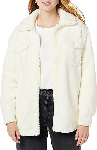 Photo 1 of Amazon Essentials Women's Oversized Teddy Sherpa Shirt Jacket (Previously Goodthreads)
