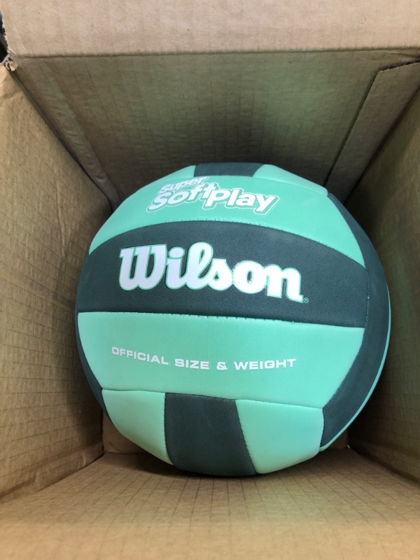 Photo 3 of WILSON Super Soft Play Outdoor Recreation Volleyballs - Official Size Green/Forest Green