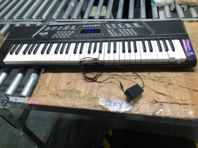 Photo 3 of *****DAMAGED KEYS//SOLD AS PARTS ONLY*****RockJam 61 Key Keyboard Piano With Pitch Bend Kit, Keyboard Stand, Piano Bench, Headphones, Simply Piano App & Keynote Stickers 61 Key Keyboard Kit with Pitch Bend