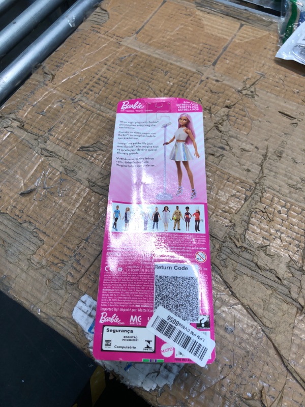 Photo 1 of Barbie Pop Star Fashion Doll Dressed in Iridescent Skirt