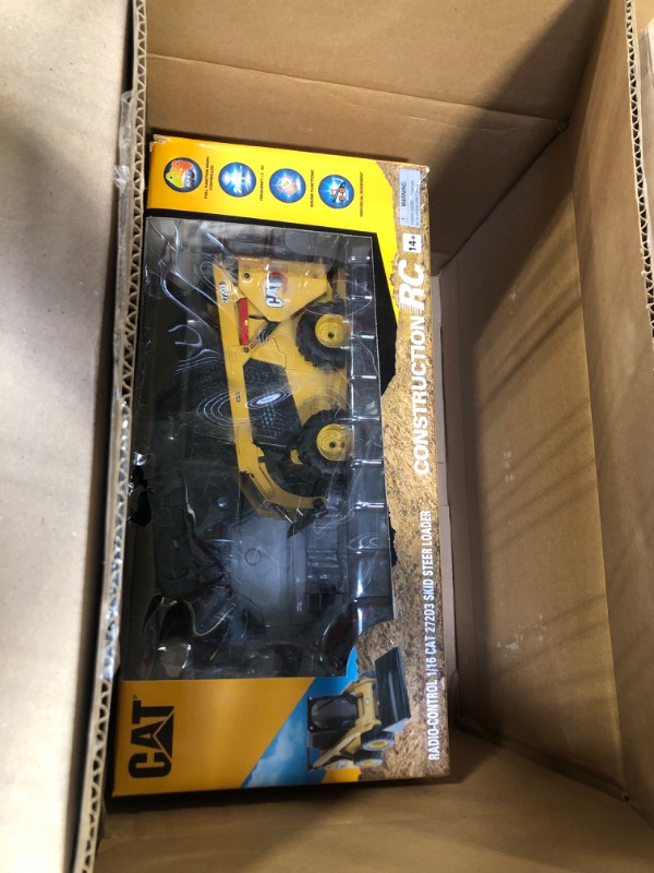 Photo 3 of Diecast Masters RC Cat 297D2 Multi Terrain Loader | Fully Functional Radio Control Loader | 1:16 Scale Model Remote Control, RC Caterpillar Truck Accessories | CAT Yellow Diecast Model 28008