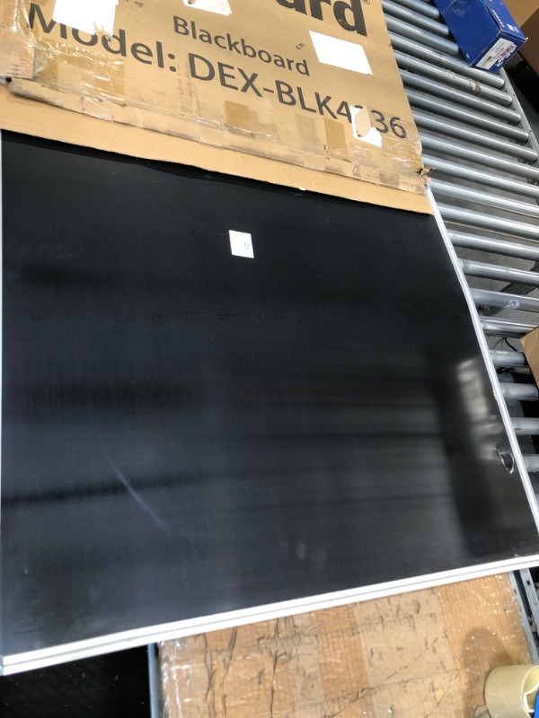Photo 1 of DexBoard 36 x 48 Inch School Large Black Chalkboard for Wall, Hanging Magnetic Black Board with Aluminum Frame and Marker Tray