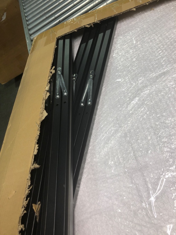 Photo 4 of **MISSING PIECES//SOLD AS PARTS** Kigley 3 Pack Outdoor A Frame Sidewalk Sign 24x36 Inch Double Sided Sandwich Board Heavy Duty Slide In Metal Folding Frame Sign with 6 Corrugated Plastic Poster Boards Display Stand for Indoor, Black