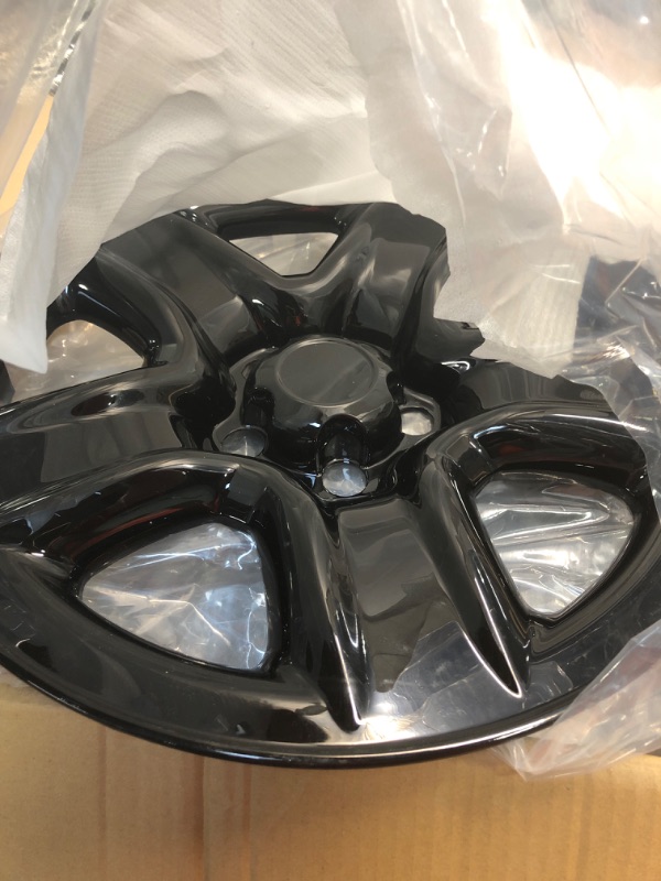 Photo 4 of ECOTRIC Black 17" Wheel Skins Hub Caps Full Rim Covers Compatible with 2006-2012 Toyota RAV4