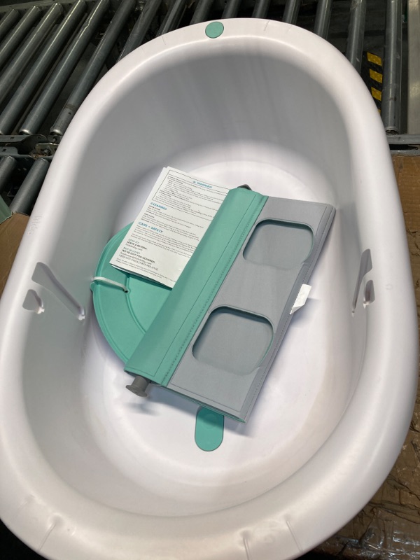 Photo 3 of 4-in-1 Grow-with-Me Bath Tub by Frida Baby Transforms Infant Bathtub to Toddler Bath Seat with Backrest for Assisted Sitting in Tub