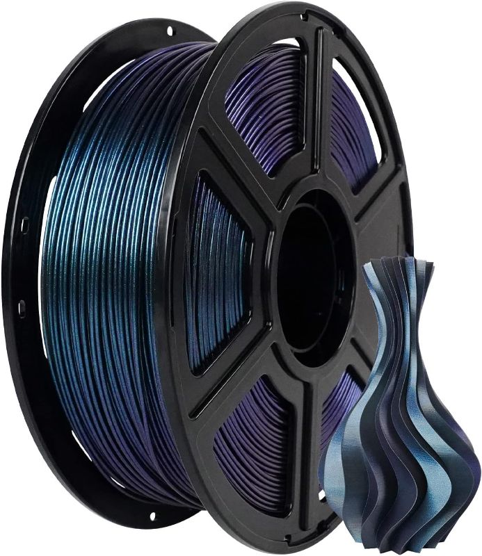 Photo 1 of Flashforge 3D Printer Filament Color Changeable PLA Filament 1.75mm, Different Color by Light, Perfectly Hide The Layer Line, 1kg (2.2lbs) Spool-Dimensional Accuracy +/- 0.02mm (Burnt Titanium, PLA) Burnt Titanium PLA