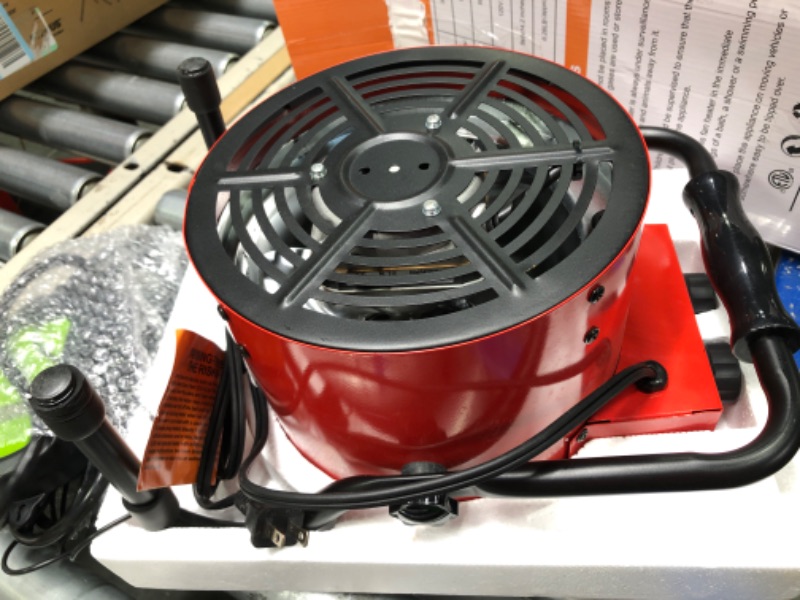 Photo 5 of 
Greenhouse Heater with Thermostatic,Greenhouse Heating Fan for Flower Houses,Grow Tent, Overheating Protection, Fast Heating
Color:Red