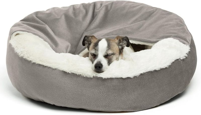 Photo 1 of 
Best Friends by Sheri Cozy Cuddler Ilan Microfiber Hooded Blanket Cat and Dog Bed in Gray 23"x23"