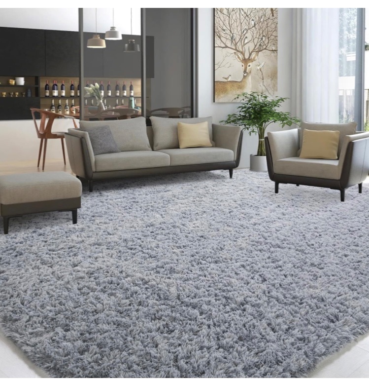 Photo 1 of 3.8 3.8 out of 5 stars (91)
Modern Plush Area Rug 10x14, Ultra Soft Large Faux Fur Area Rug for Bedroom Living Room, Non-Skid Indoor Carpet for Kids Playroom Home Decor?Light Grey