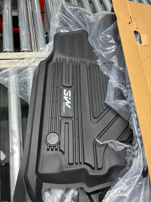 Photo 2 of 3W Floor Mats Fit for 2019-2023 Dodge Ram 1500 Crew Cab New Body (NOT Classic Models) with Original Storage All Weather TPE Accessories Custom Fit Dodge Ram 1500 Floor Liner Full Set Car Mats 2019-2023 Ram 1500 with Under-Seat Storage