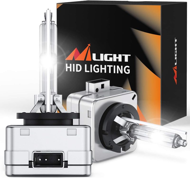 Photo 1 of  D1S D1R HID Headlight Bulbs, 400% Brightness, 6000K Diamond White Xenon Headlight Bulbs, Metal Snap Ring and Base, 5 Minutes Installation, Pack of 2