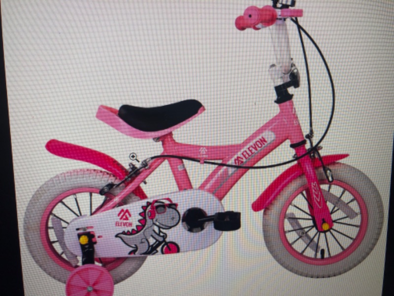 Photo 1 of Elevon Dinos Kids Bike Kids Bicycle with Removable Training Wheels and Basket 12 Inch 14 Inch 16 Inch for Boys Girls Ages 2-9 Years Old