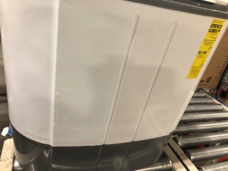 Photo 1 of **FOR PARTS**Compact Home Washer & Dryer, 2 in 1 Portable Mini Washing Machine, Twin Tubs, 11lbs. Capacity, 110V, Spin Cycle w/ Hose, Translucent Tub Container Window, Ideal for Smaller Laundry Loads