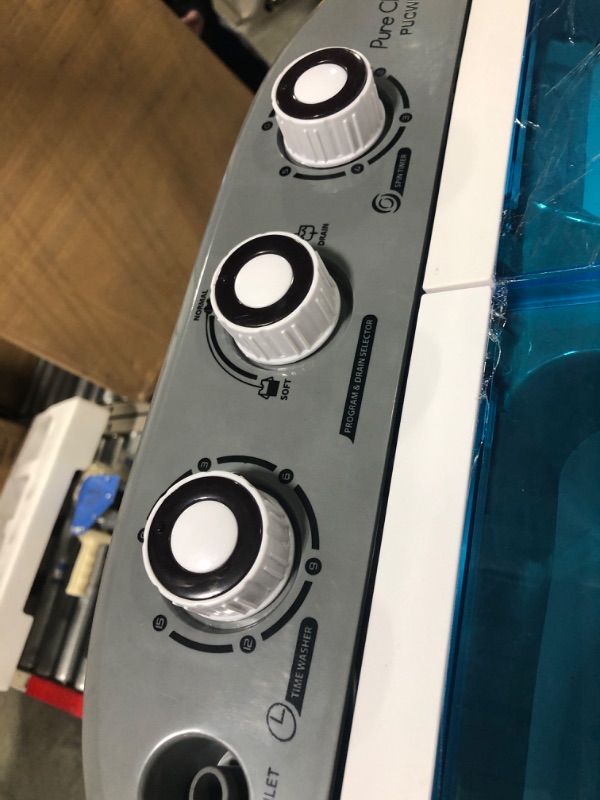 Photo 1 of **FOR PARTS**Compact Home Washer & Dryer, 2 in 1 Portable Mini Washing Machine, Twin Tubs, 11lbs. Capacity, 110V, Spin Cycle w/ Hose, Translucent Tub Container Window, Ideal for Smaller Laundry Loads