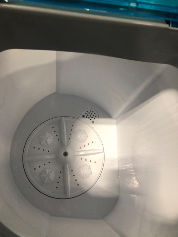 Photo 1 of **FOR PARTS**Compact Home Washer & Dryer, 2 in 1 Portable Mini Washing Machine, Twin Tubs, 11lbs. Capacity, 110V, Spin Cycle w/ Hose, Translucent Tub Container Window, Ideal for Smaller Laundry Loads