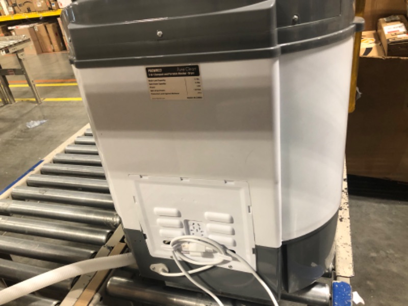 Photo 1 of **FOR PARTS**Compact Home Washer & Dryer, 2 in 1 Portable Mini Washing Machine, Twin Tubs, 11lbs. Capacity, 110V, Spin Cycle w/ Hose, Translucent Tub Container Window, Ideal for Smaller Laundry Loads