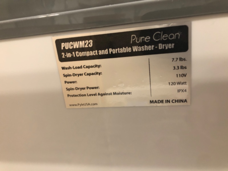 Photo 1 of **FOR PARTS**Compact Home Washer & Dryer, 2 in 1 Portable Mini Washing Machine, Twin Tubs, 11lbs. Capacity, 110V, Spin Cycle w/ Hose, Translucent Tub Container Window, Ideal for Smaller Laundry Loads