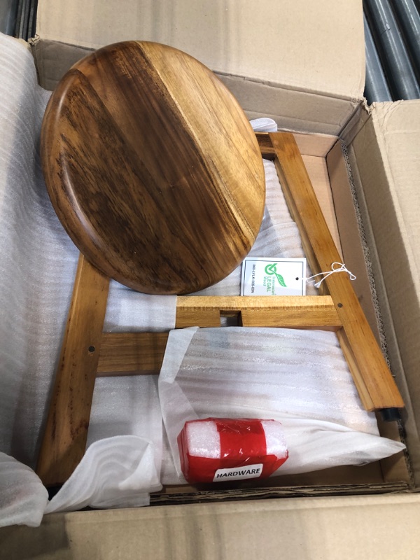 Photo 3 of 18 Shoji ED910 Tall Teak Stool for Showers/Vanities - EcoDecors