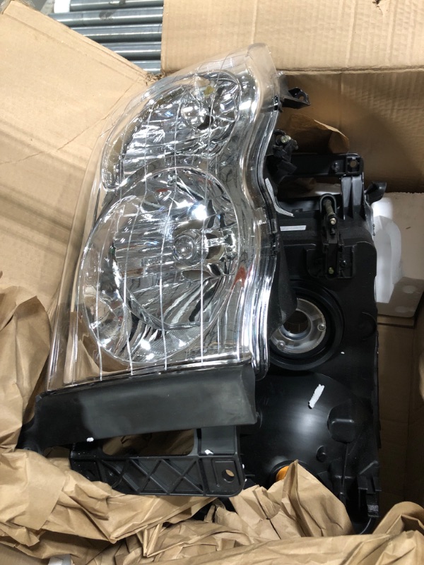 Photo 3 of AXLAHA 2006-2008 Dodge Ram Headlights Assembly for 2006 2007 2008 Dodge Ram 1500/2006 2007 2008 2009 Dodge Ram 2500 3500 Chrome Housing Amber Reflector Replacement Driver and Passenger Side A-Chrome Housing Amber Reflector