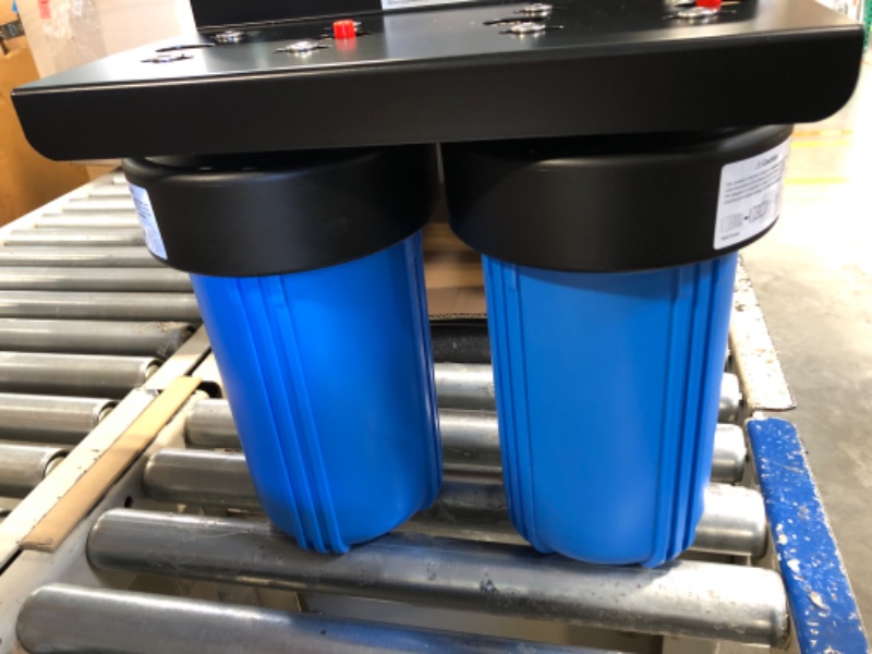 Photo 1 of Waterdrop Whole House Water Filter System, Reduce Iron & Manganese, with Carbon and Sediment Filters, 5-Stage Filtration, Reduce Iron, Lead, Chlorine, Odor, 2-Stage WD-WHF21-FG, 1" Inlet/Outlet Reduce Iron and Manganese Filter