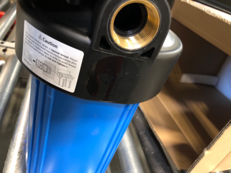 Photo 1 of Waterdrop Whole House Water Filter System, Reduce Iron & Manganese, with Carbon and Sediment Filters, 5-Stage Filtration, Reduce Iron, Lead, Chlorine, Odor, 2-Stage WD-WHF21-FG, 1" Inlet/Outlet Reduce Iron and Manganese Filter