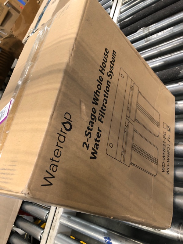 Photo 1 of Waterdrop Whole House Water Filter System, Reduce Iron & Manganese, with Carbon and Sediment Filters, 5-Stage Filtration, Reduce Iron, Lead, Chlorine, Odor, 2-Stage WD-WHF21-FG, 1" Inlet/Outlet Reduce Iron and Manganese Filter