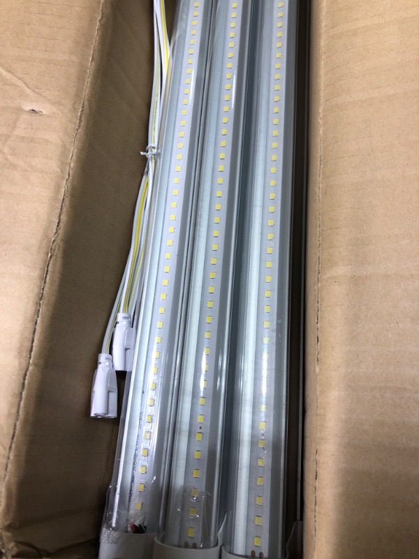 Photo 4 of (Pack of 6) 4FT LED Shop Light, 24W 4 Foot T8 Integrated Tube Light,Clear Cover 6000K Daylight White,with ON/Off Switch Cable, Plug and Play, for Household Ceiling, Garage and Under Cabinet Lighting 4ft 24w Clear Cover 6 Pack