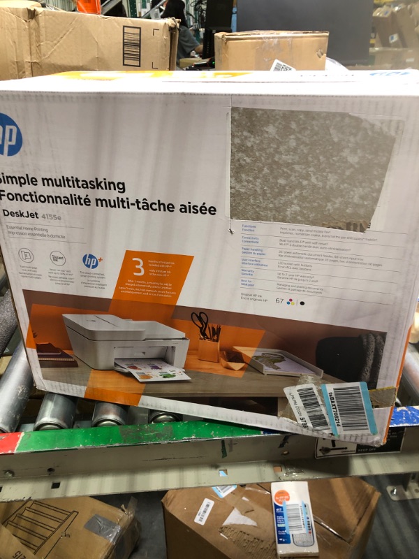 Photo 2 of HP DeskJet 4155e Wireless Color All-in-One Printer & 67XL Tri-Color High-Yield Ink Cartridge | 3YM58AN & 67XL Black High-Yield Ink Cartridge | 3YM57AN Printer + Tri-color Ink + Black Ink