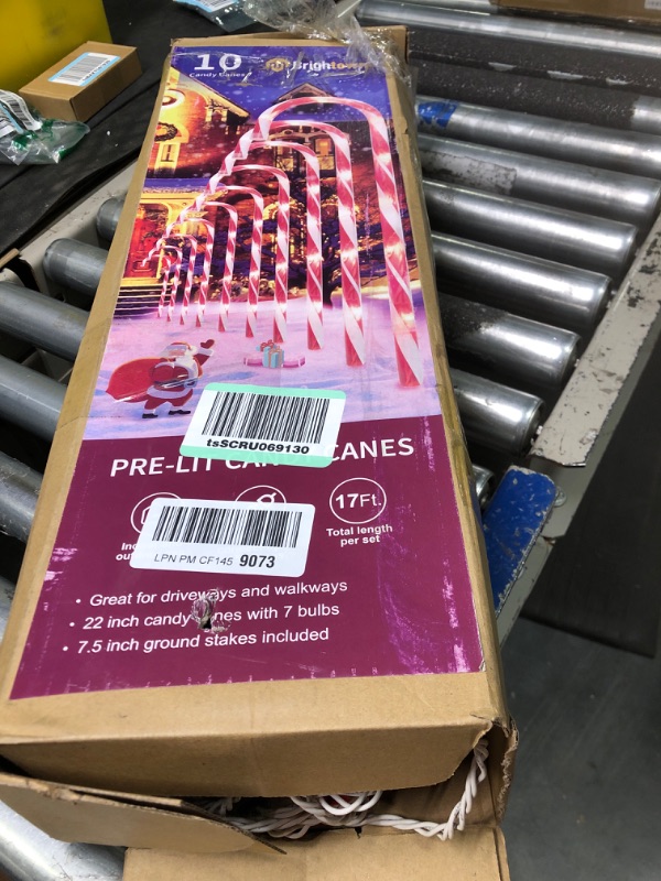 Photo 1 of 28" Candy Cane Lights with Stakes, 10 Packs Large Christmas Pathway Lights Outdoor, Candy Cane Pathway Markers Christmas Decorations for Yard Patio Garden Walkway Sidewalks