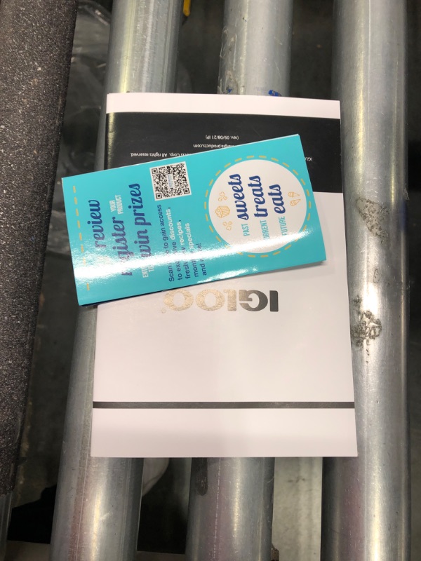 Photo 1 of Igloo Premium Countertop Ice Maker Machine, Portable Ice Maker, Produces 33 lbs. in 24 hrs. with Ice Cubes Ready in 6-8 Minutes, Comes with Ice Scoop and Basket,Silver,