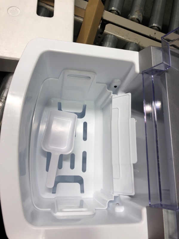 Photo 1 of Igloo Premium Countertop Ice Maker Machine, Portable Ice Maker, Produces 33 lbs. in 24 hrs. with Ice Cubes Ready in 6-8 Minutes, Comes with Ice Scoop and Basket,Silver,