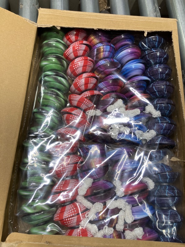 Photo 1 of 50 Pcs Responsive Yoyo Bulk Beginner Yoyos for Kids Metal Alloy Colorful Practise String Tricks for Student Boys Girls and Adults Training Party Gift Favors